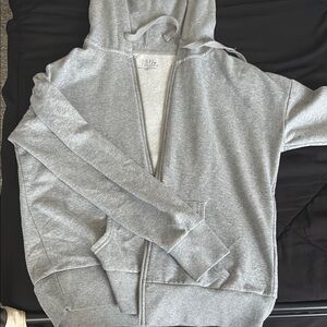 Gray Zip-Up Hoodie